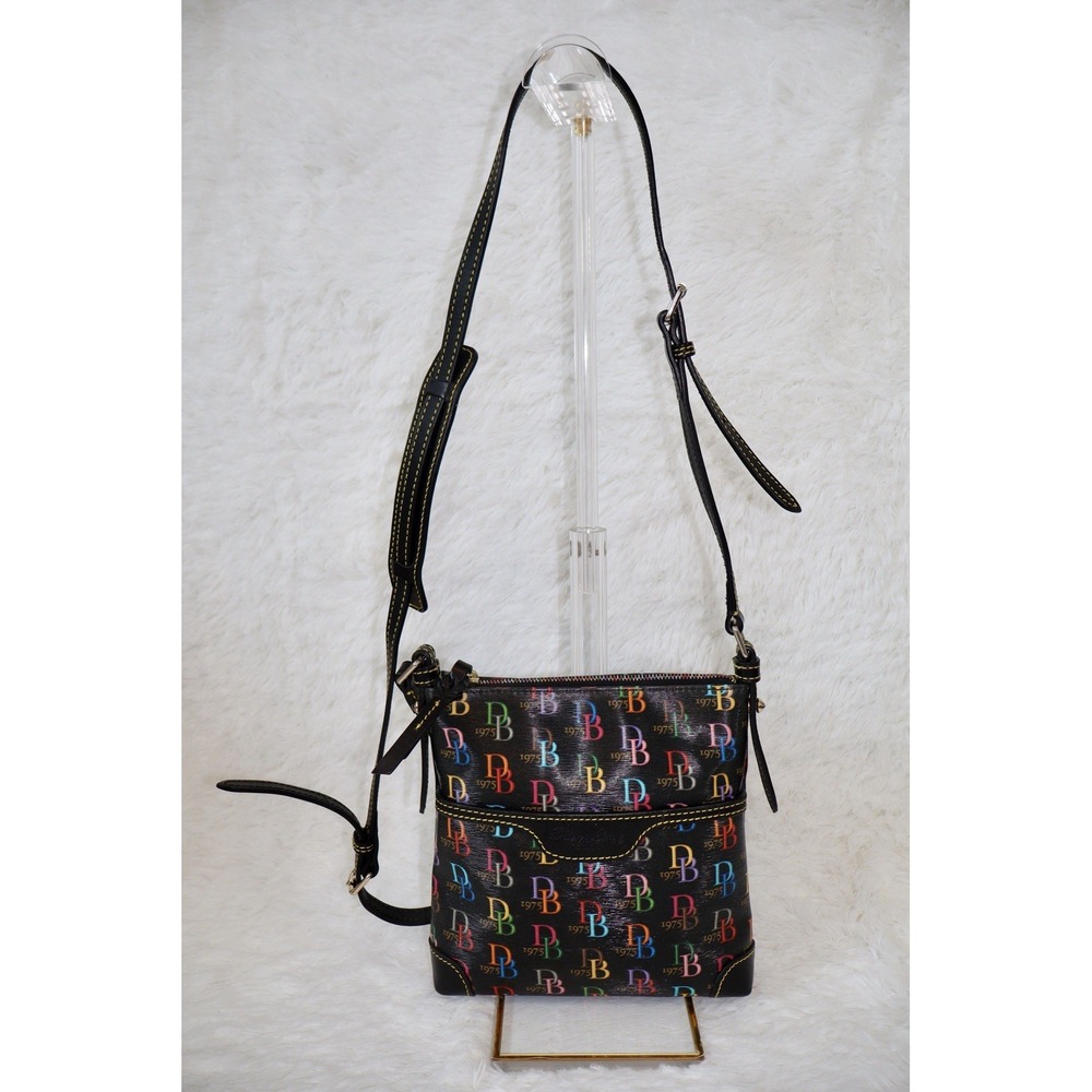 Dooney & Bourke DB75 Multi Everyday Crossbody Shoulder Bag Black / Rainbow